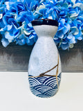 Kintsugi Repaired Scale Pattern Stoneware Sake Bottle