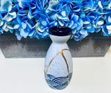 Kintsugi Repaired Scale Pattern Stoneware Sake Bottle