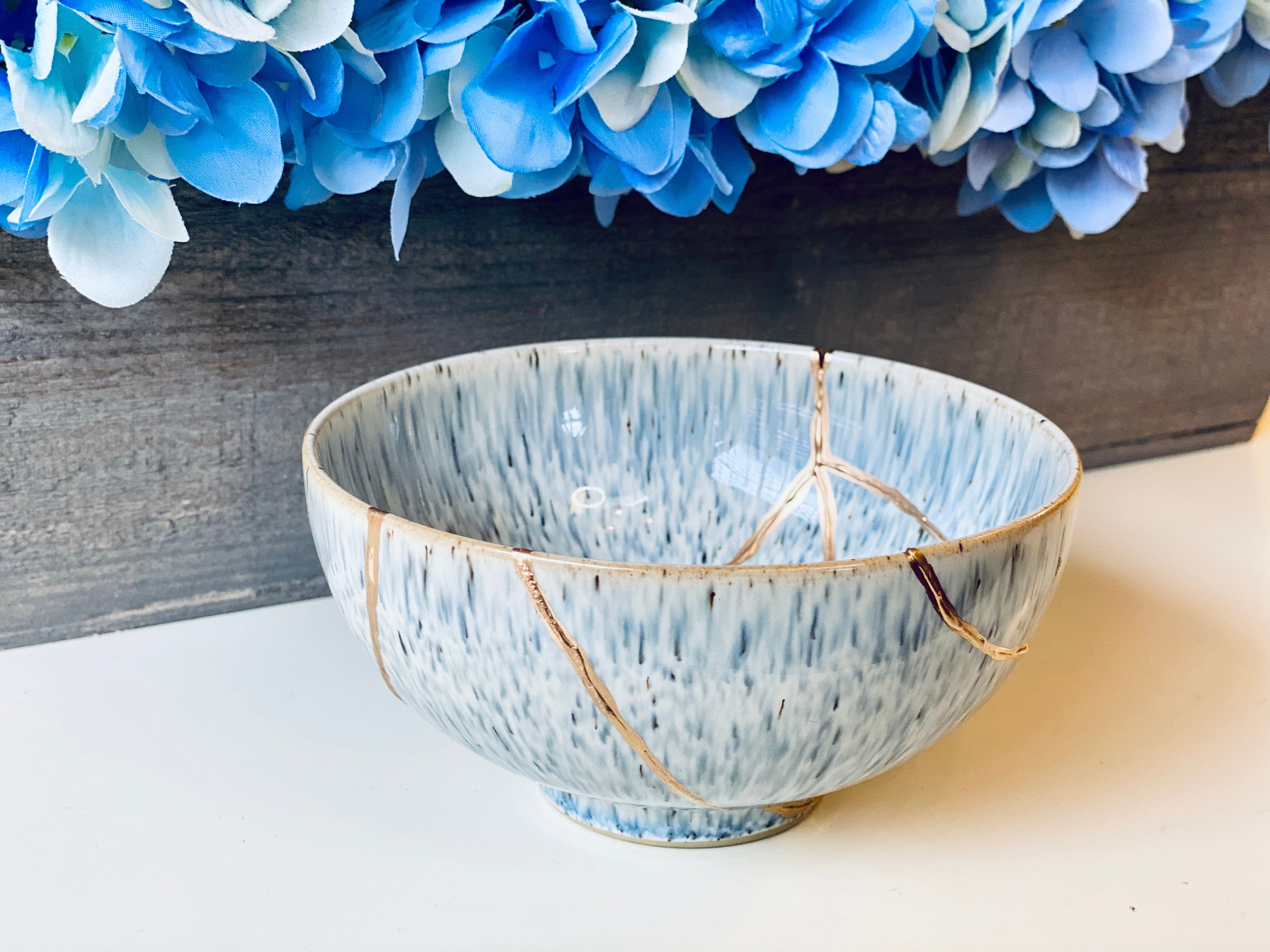 Kintsugi Bowl Glacial Grey Halo Rice Bowl
