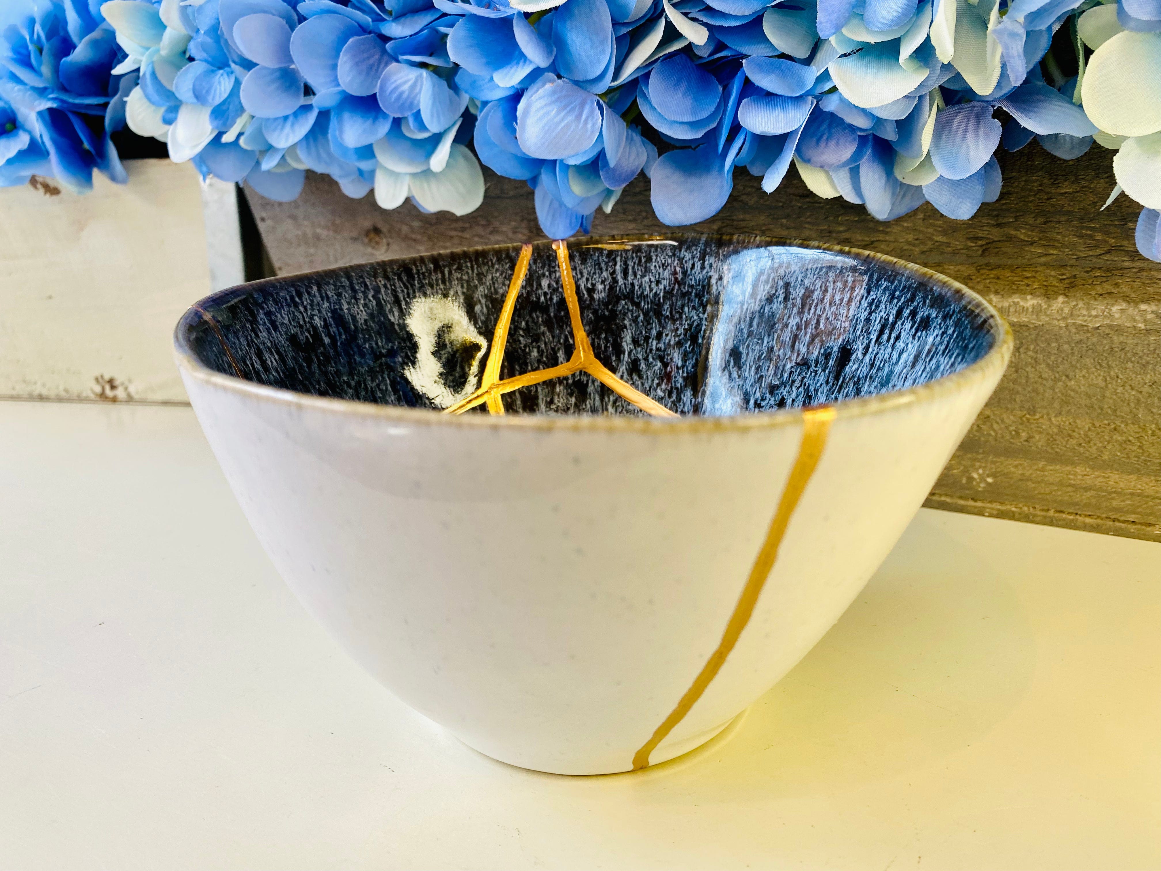 Kintsugi Reactive Swirl Bowl