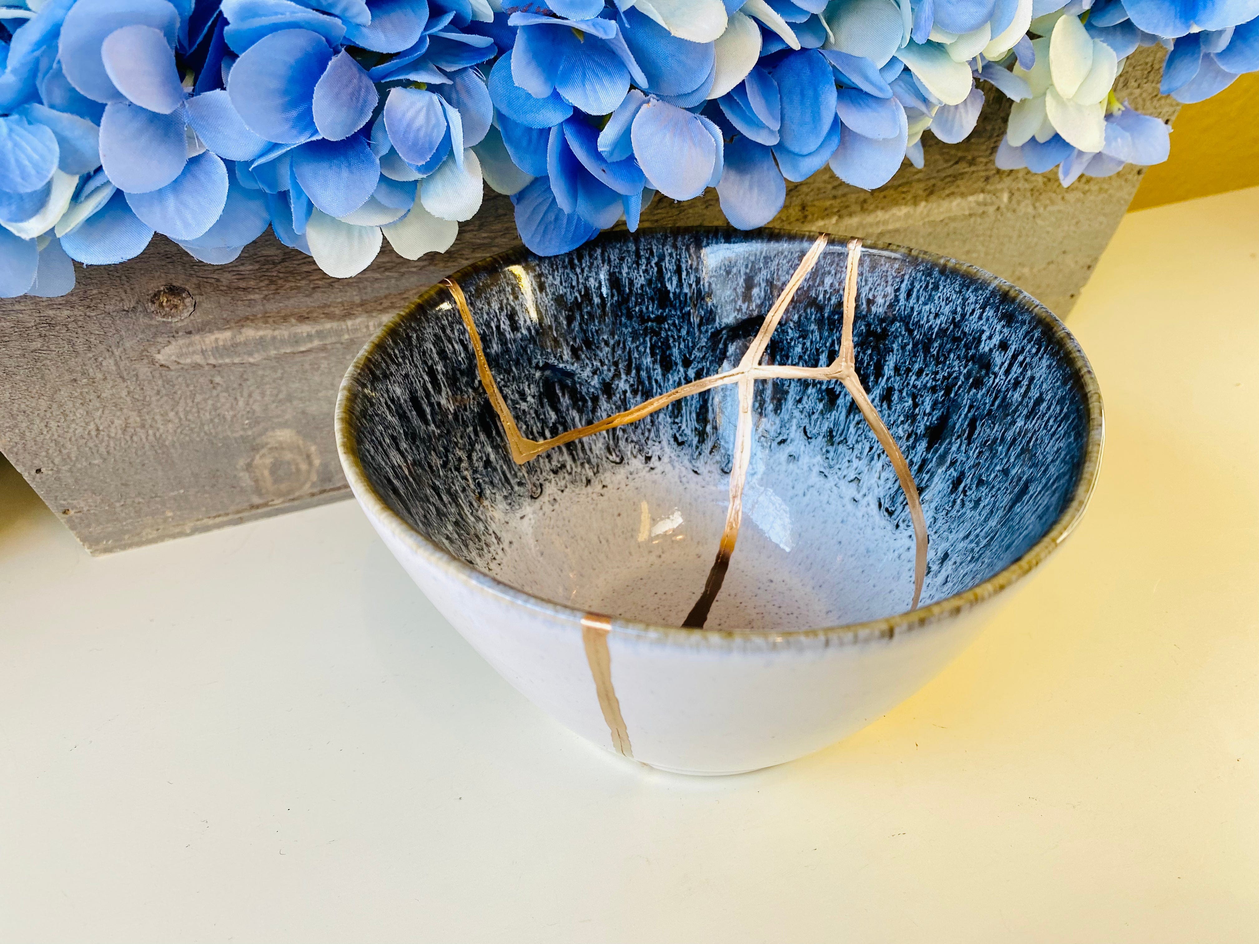 Kintsugi Reactive Swirl Bowl