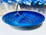 Kintsugi Gold Repair Ocean Deep Blue Bowl Large