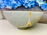 Kintsugi Bowl, Concrete Grey Bowl, Kintsugi Gifts, Minimalist Gift, Kintsugi Pottery, Rustic, Summer Gifts, Kintsugi Stoneware Concrete Bowl