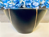 Kintsugi Bowl, Home Decor, Personalized Gifts, Gifts for Her Gifts for Him, Minimalist, Kintsugi Repaired Matte Black Artisan Stoneware Bowl