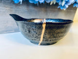 Kintsugi Dish, Kintsugi Bowl, Home Gifts, Gifts for Her, Home Decor, Anniversary Gift, Wedding Gifts, Kintsugi Repaired Black Stoneware Bowl