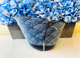 Kintsugi Repaired Large Blue Scale Fruit Bowl