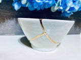 Kintsugi Bowl, Home Decor, Gifts for Him, Gifts for Her, Personalized Gifts, Minimalist Style, Kintsugi Repaired White Stoneware Bowl