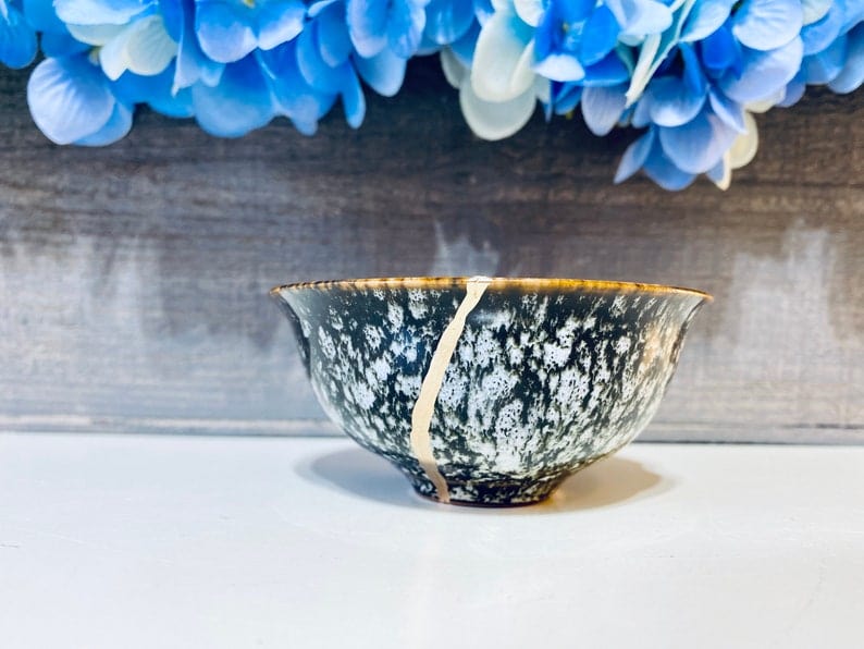 Kintsugi Dish, Home Decor, Gifts for Her, Gifts for Him, Personalized Gifts, Minimalist Style, Kintsugi Repaired Ash Mini Bowl
