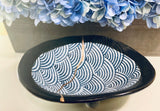 Kintsugi Repaired Stoneware Scale Pattern Platter