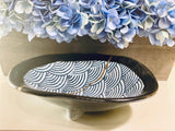 Kintsugi Repaired Stoneware Scale Pattern Platter