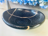 Kintsugi Black Irregular Stoneware Bowl