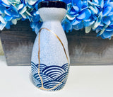 Kintsugi Repaired Scale Pattern Stoneware Sake Bottle