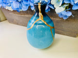 Kintsugi Vase, Turkish Blue Bud Vase, Fine Art Ceramics, Room Decor, Minimalist Gifts, Kintsugi, Wedding Gifts, Kintsugi Turkish Blue Vase