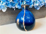 Kintsugi Budvase, Kintsugi Vase Ceramic Vase, Blue Bud Vase, Kintsugi Repaired, Handmade Home Decor, Minimalist, Blue Bud Vase Gold Repair