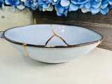 Kintsugi Bowl, Mayan Sky Blue Kintsugi Bowl, Fall Decor, Kintsugi Art, Handmade Home Decor, Minimalist, Kintsugi Baby Blue Bowl