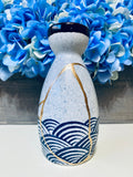 Kintsugi Repaired Scale Pattern Stoneware Sake Bottle