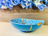 Kintsugi Gifts, Turkish Blue Bowl, Kintsugi Pottery, Kintsugi Bowl, Japanese Decor, Minimalist, Graduation, Kintsugi Blue Cross Stitch Bowl