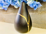 Kintsugi Vase, Black Bud Vase, Kintsugi Gifts, Japanese Decor, Kintsugi Pottery, Fine Art Ceramics, Minimalist, Kintsugi Black Bud Vase