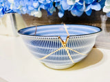 Kintsugi Repaired Japanese Blue Spiral Bowl
